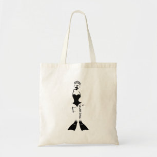 Duiker met scuba Diva Tote Bag