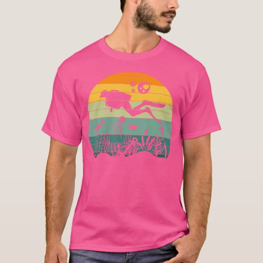 Duiker Onderwater Snorkelen Scuba Duiken T-shirt (Voorkant)