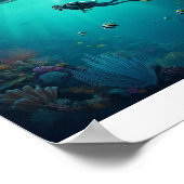 Duiker ontmoet een haai poster (Hoek)