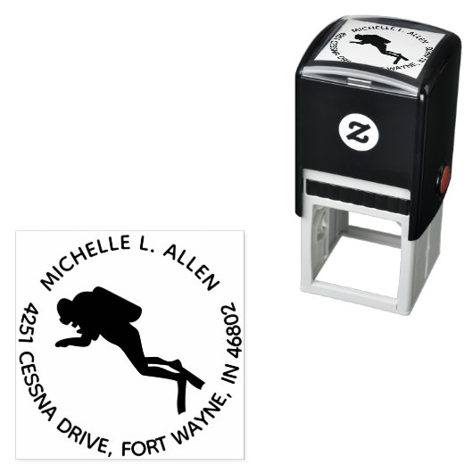 Duiker Ronde retouradres Zelfinktstempel Zelfinktende Stempel (In situ)