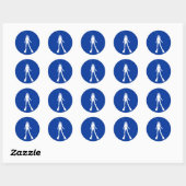 Duiker Silhouet (Vrouw) Ronde Sticker (Vel)
