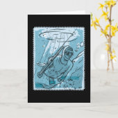 Duiker Speer Vissen Speervissen Duiken Cadeau Vade Kaart (Gele Bloem)