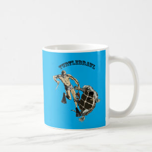 duiker vecht met een schildpad over een kreeft UR Koffiemok