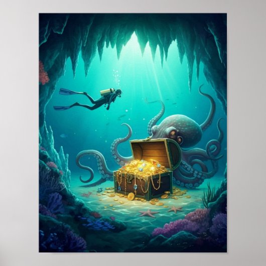 Duiker vindt een beschermde schat poster (Voorkant)