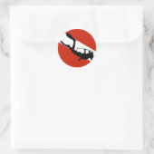 Duiker Vlag 2 Ronde Sticker (Tas)