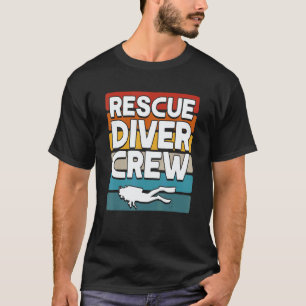 Duiker Vlag Reddingsduiker Bemanning Scuba T-shirt