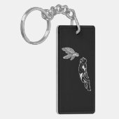 Duiker Zee Schildpad Duiken Onderwater Snorkel Sleutelhanger (Voorkant Links)