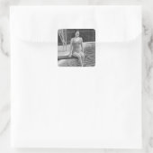 Duikerbord Vierkante Sticker (Tas)