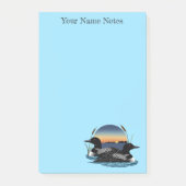 Duikerpaar Zonsondergang Blauwe Meer Natuur Post-it® Notes (Voorkant)