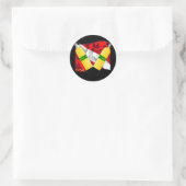 Duikers Den-Flags Ronde Sticker (Tas)