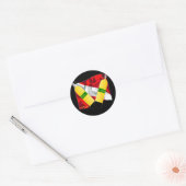 Duikers Den-Flags Ronde Sticker (Envelop)