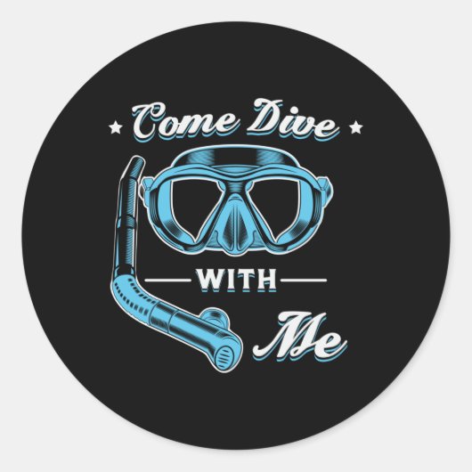 Duikers doen het dieper duiken duiker oceaan Zee Ronde Sticker (Voorkant)