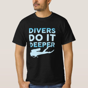 Duikers doen het dieper duiken duiker oceaan Zee T-shirt
