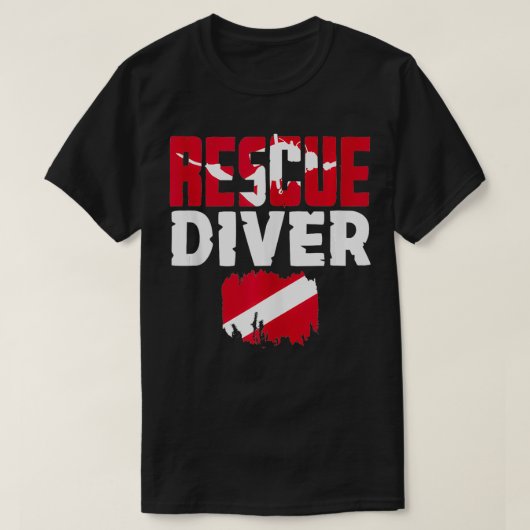 Duikers gecertificeerde reddingsduiker 1 t-shirt (Design voorkant)