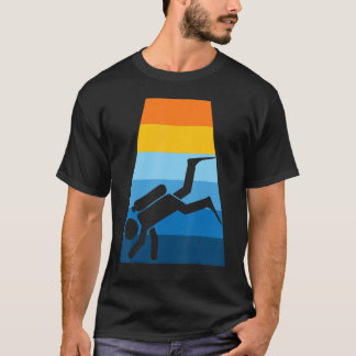 Duikers met zonsondergang in het water Zomer Vakan T-shirt