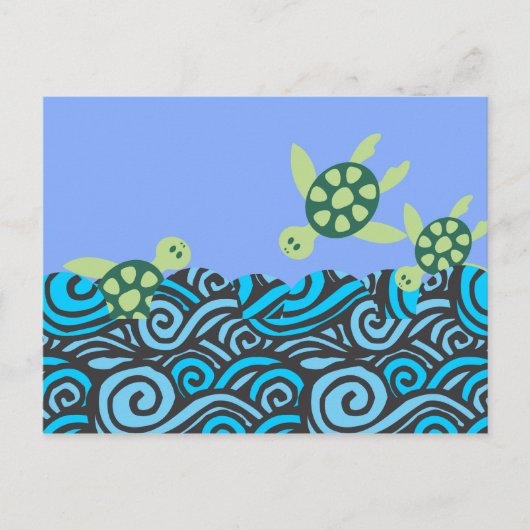 Duikerschildpadden Briefkaart (Voorkant)