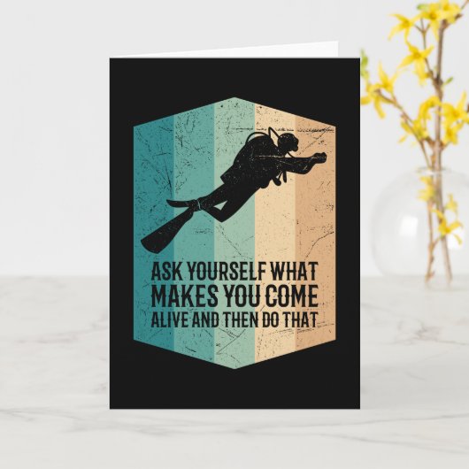 Duikerspreuken Duiker Kleding Duikinstructeur Kaart (Gele Bloem)