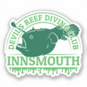 Duikersrif duikclub sticker (Voorkant)