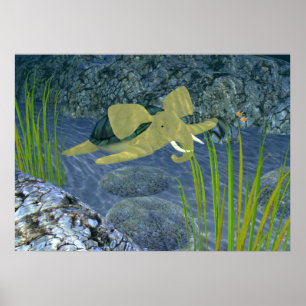 Duikerturfstof Poster
