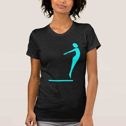 Duikfiguur - Cyaan T-shirt (Voorkant)