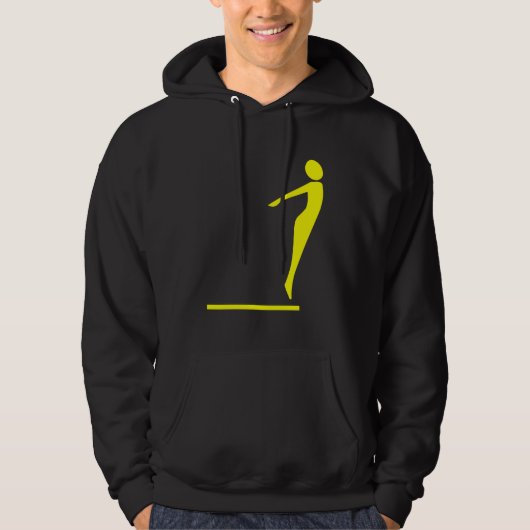 Duikfiguur - Geel Hoodie (Voorkant)