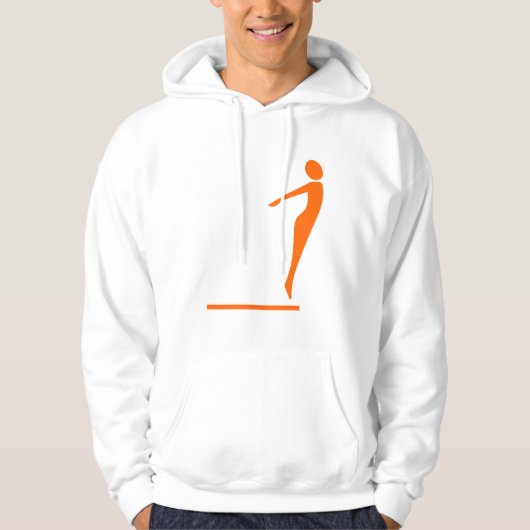 Duikfiguur - Oranje Hoodie (Voorkant)