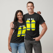 Duikflessen Backprint Halloween Kostuum T-shirt (Unisex)