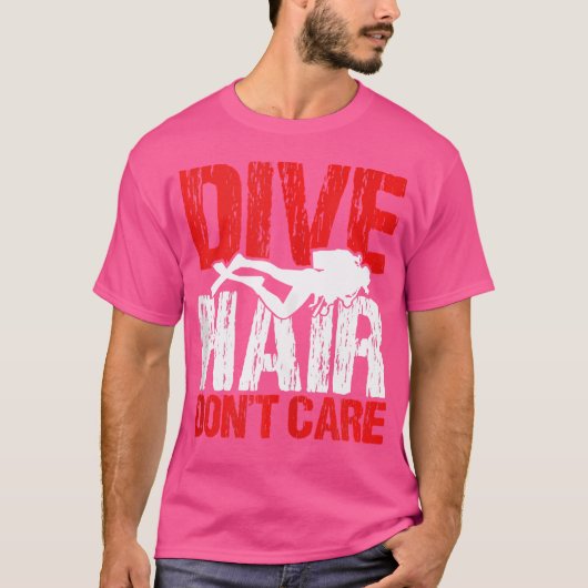 Duikhaar niet schelen Grappige Scuba Diver Deep Sw T-shirt (Voorkant)
