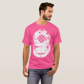Duikhelm Distressed Art Onderwater Duikhulp T-shirt (Voorkant volledig)