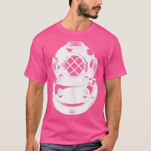 Duikhelm Distressed Art Onderwater Duikhulp T-shirt