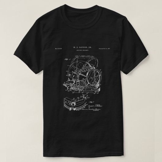 Duikhelm Patent scuba T-shirt (Design voorkant)