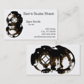 duikhelm scuba strand oceaan uniek plezier visitekaartje (Voorkant / Achterkant)