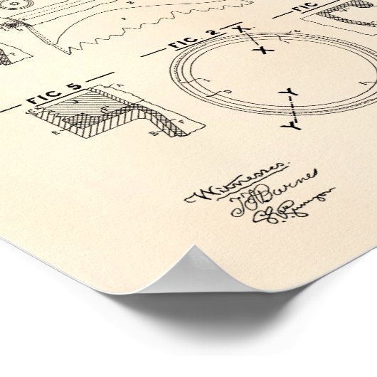 Duikhelmen 1891 oude kunstspeper poster (Hoek)