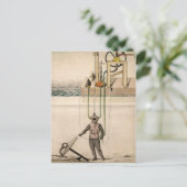 duikillustratie briefkaart (Staand voorkant)