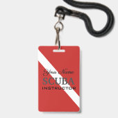 DUIKINSTRUCTEUR TAG VOOR ERVAREN DUIKERS BADGE (Voorzijde met lanyard)