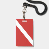 DUIKINSTRUCTEUR TAG VOOR ERVAREN DUIKERS BADGE (Achterkant met lanyard)