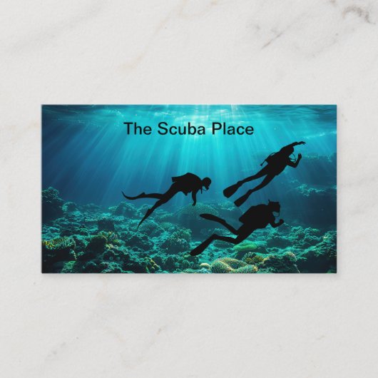 Duikles en uitrusting visitekaartje (Voorkant)