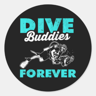 DUIKMAATJES FOREVER duiken Ronde Sticker