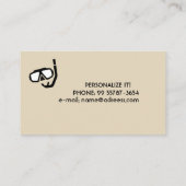 Duikmasker met vlag visitekaartje (Achterkant)