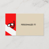 Duikmasker met vlag visitekaartje (Voorkant)