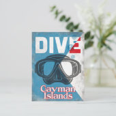  duikmasker op de Caymaneilanden Briefkaart (Staand voorkant)