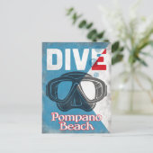  duikmasker van Pompano Briefkaart (Staand voorkant)