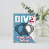  duikmasker van Trinidad en Tobago Briefkaart (Staand voorkant)