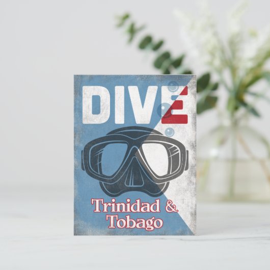  duikmasker van Trinidad en Tobago Briefkaart (Staand voorkant)