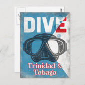  duikmasker van Trinidad en Tobago Briefkaart (Voorkant / Achterkant)