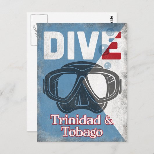 duikmasker van Trinidad en Tobago Briefkaart (Voorkant / Achterkant)