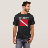 Duikmaster Duikinstructeur Duikvlag Stijl T-shirt (Voorkant volledig)
