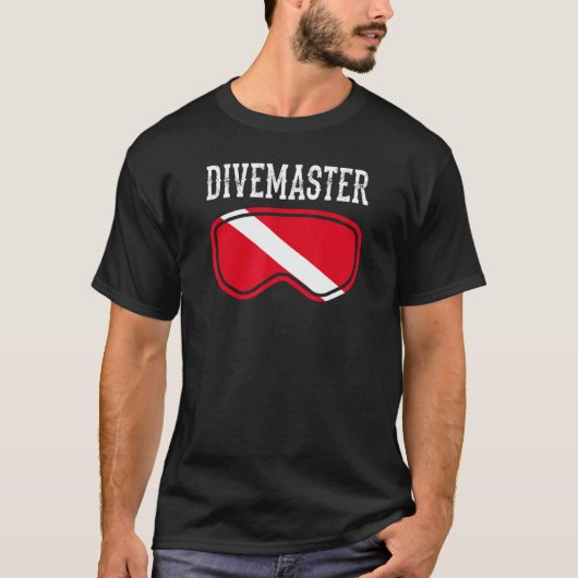Duikmaster Duikinstructeur Duikvlag Stijl T-shirt (Voorkant)