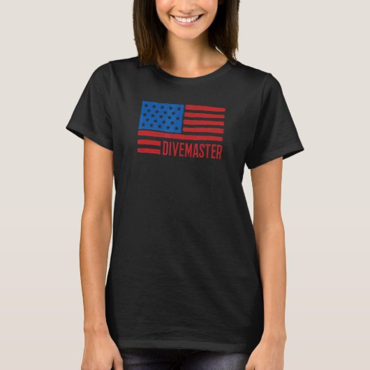 Duikmeester Duikinstructeur Patriottisch Amerikaan T-shirt (Voorkant)