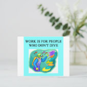 duikontwerp scuba briefkaart (Staand voorkant)